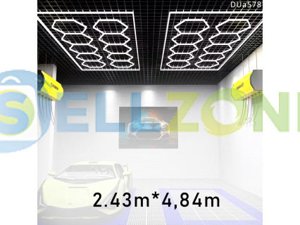 Φωτισμός Led με εξάγωνα Honeycomb για οροφή γκαράζ - DUa578